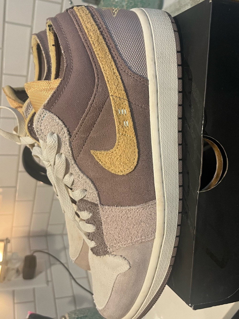 Nike Air Jordan 1 Low SE Craft — Brown, Beige & Mustard Men’s Sneakers